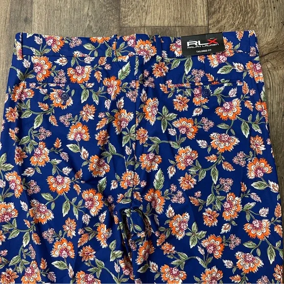 Ralph Lauren RLX Golf Pants Tailored Fit Men’s Sz 34 x 32 Floral Blue